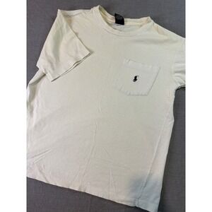 Polo Ralph Lauren Cream Pocket T Shirt Men's Size S Cotton Short Sleeve Tee